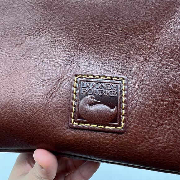 Dooney & Bourke Handbags Florentine Leather Crescent Hobo Brown Natural - Picture 7 of 16